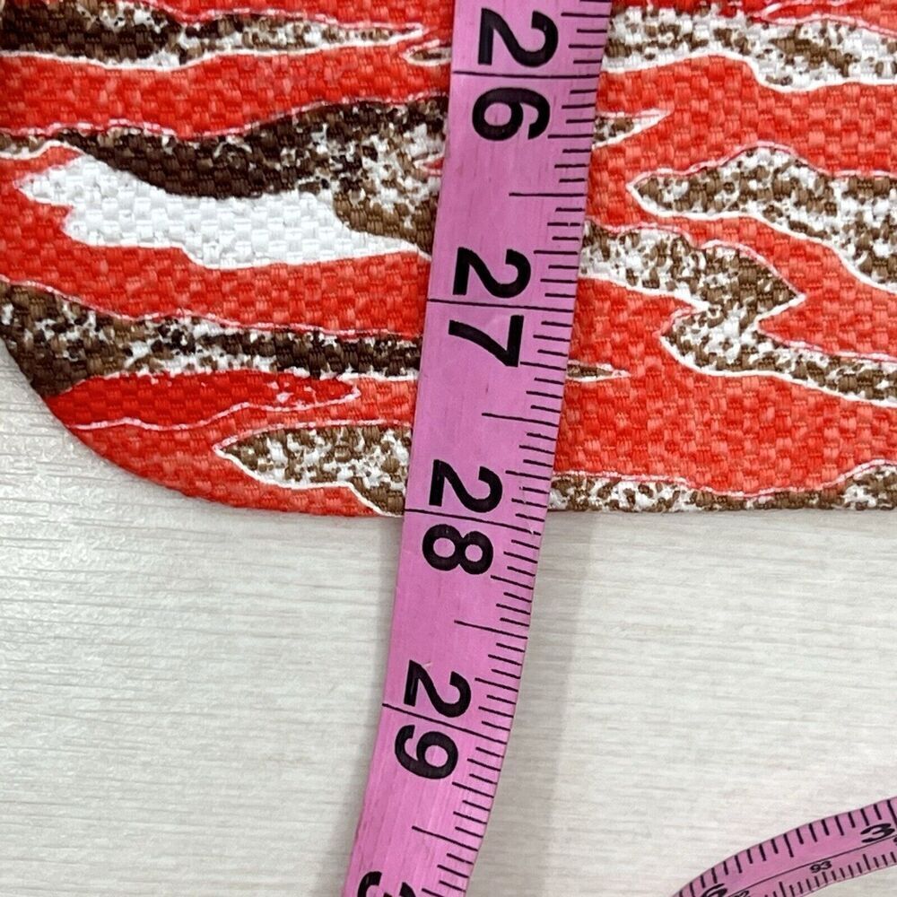 Algo of Switzerland Blazer Jacket Women XL Art To Wear Animal Print Orange Funky - Picture 13 of 13